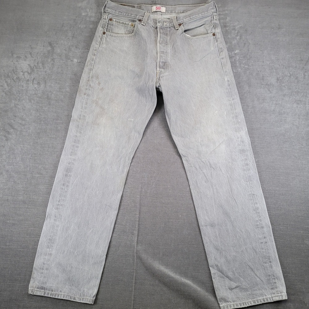 Levi's 501 Vintage Y2K Distressed Grunge Button Fly Jeans Men's Actual Sz 30x29